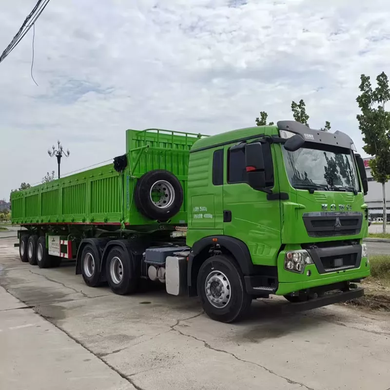 Sơ mi rơ moóc đổ hai mặt