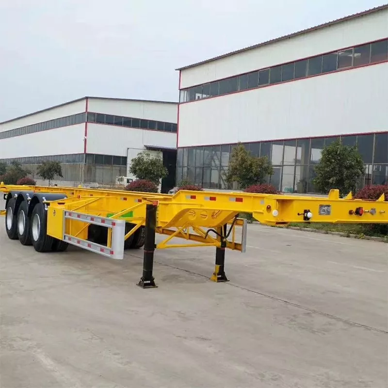 Sơ mi rơ moóc thùng chứa xương giường thấp