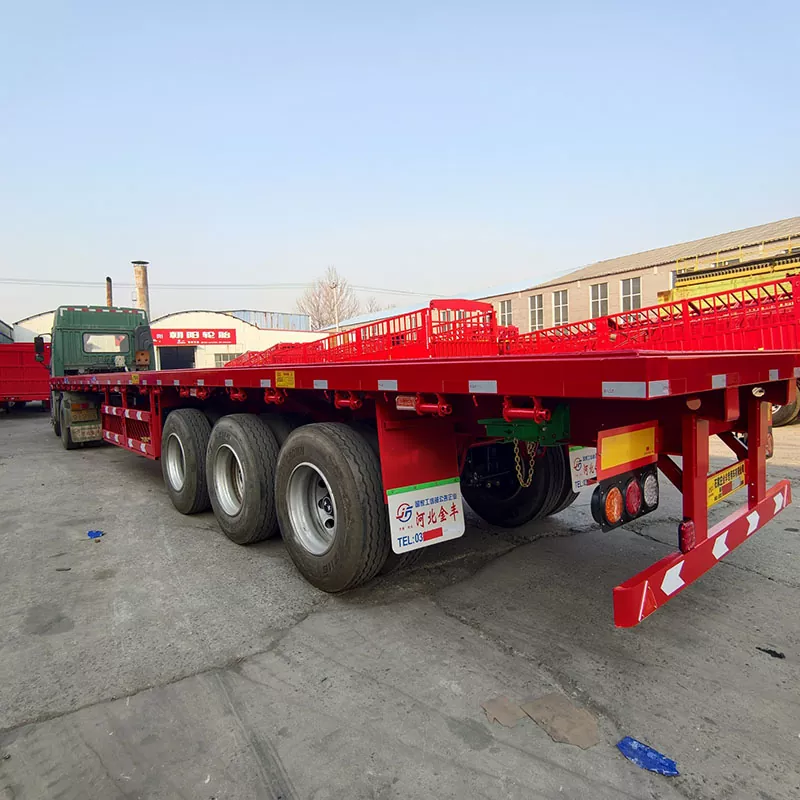Sơ mi rơ moóc vận chuyển phẳng ba trục